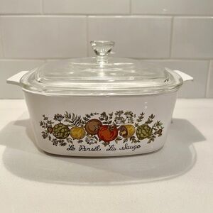 RARE STAMP! Vintage CORNING WARE Spice of Life A-1 1/2-B 1 1/2 Quart With Lid.